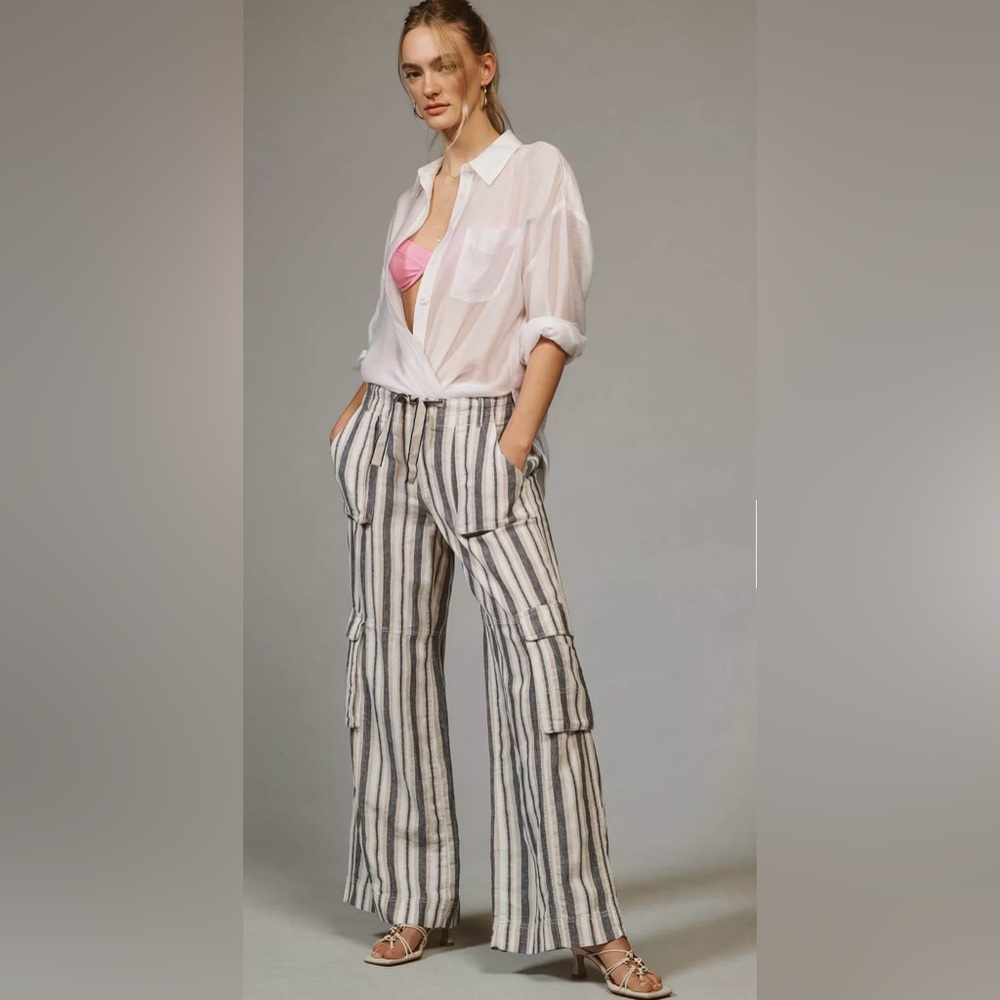 Pilcro Striped Beach Cargo Pants Size 25